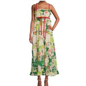 Antonio Melani Tiered Tropical Floral Print Maxi Dress